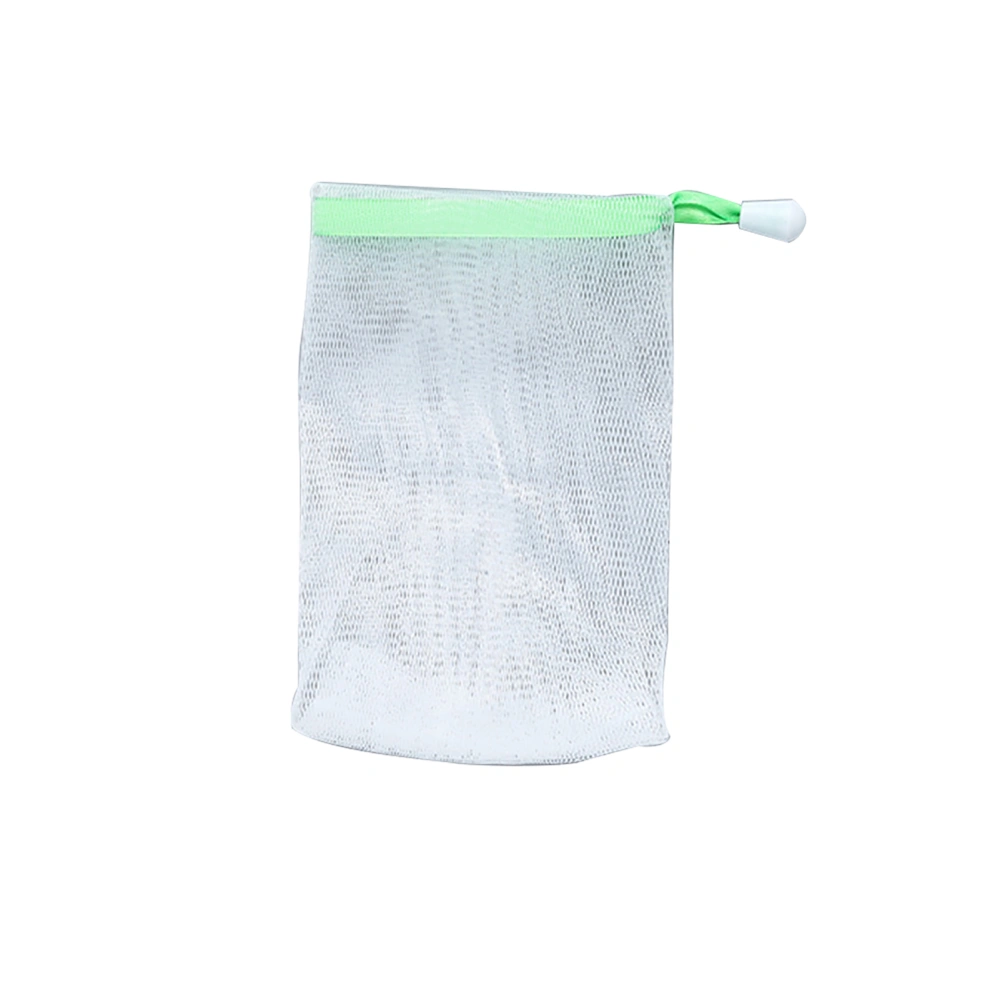 Exfoliating Mesh Drawstring Bubble Foaming Net Soap Bag Facial Body Cleaning Tool(Green)