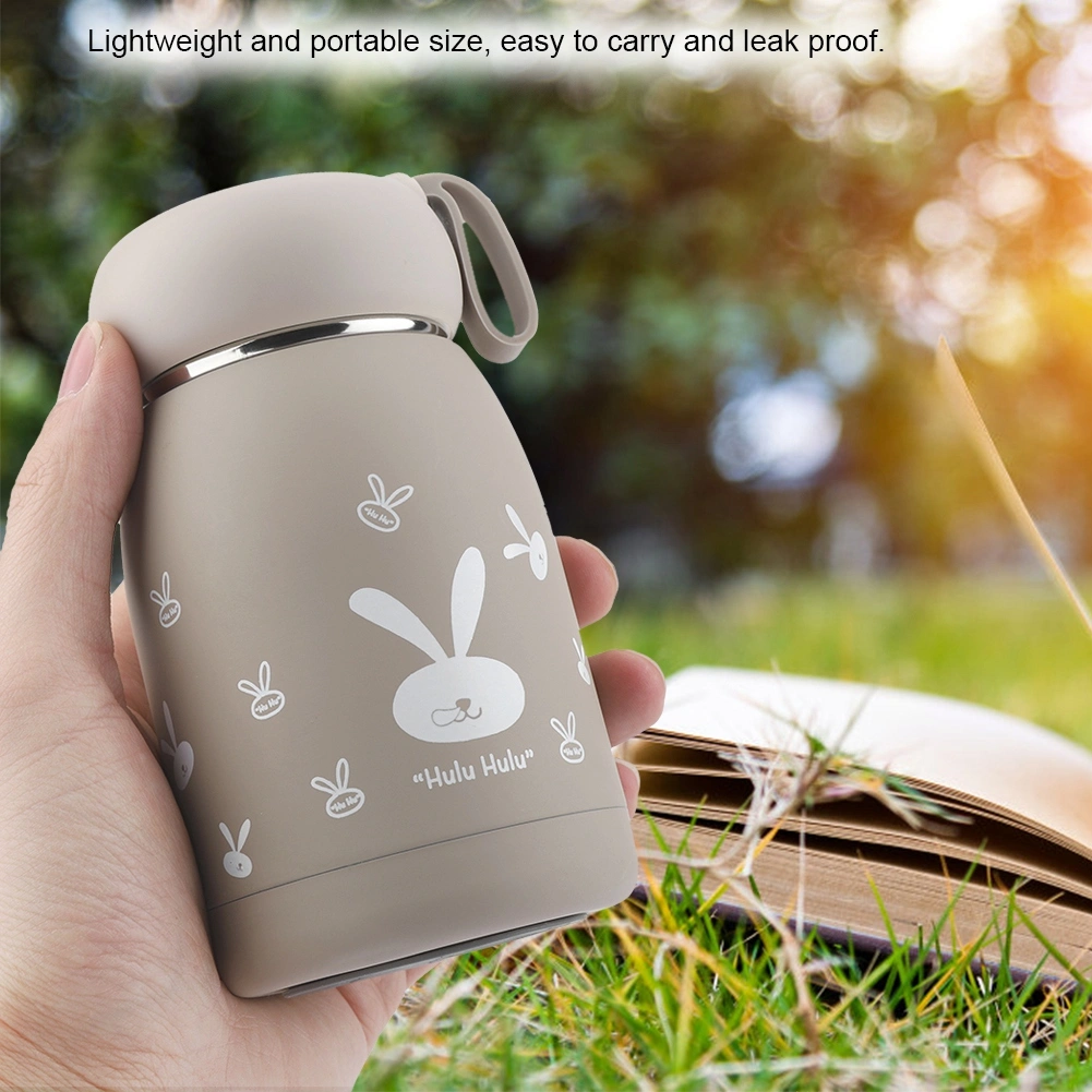 Stainless Steel Cute Rabbit Pattern Vacuum Cup Mug Thermos Cup Water Bottle (Coffee)
