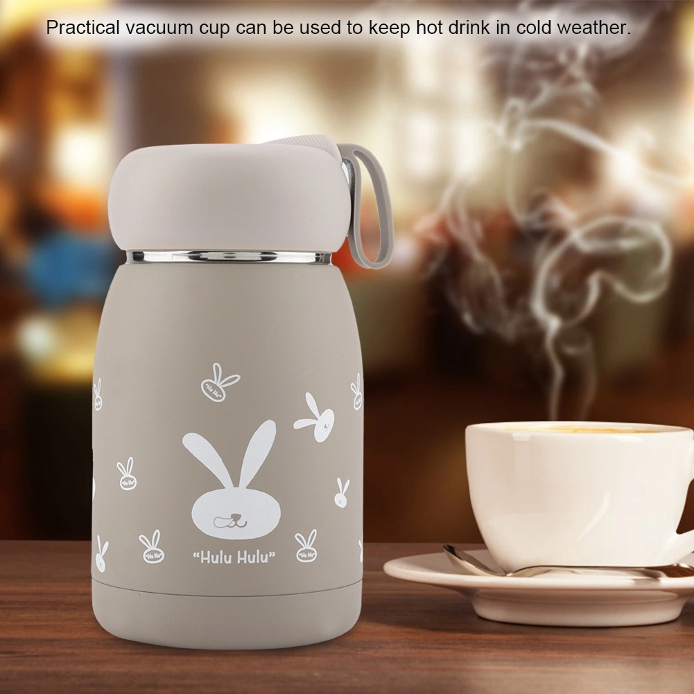 Stainless Steel Cute Rabbit Pattern Vacuum Cup Mug Thermos Cup Water Bottle (Coffee)