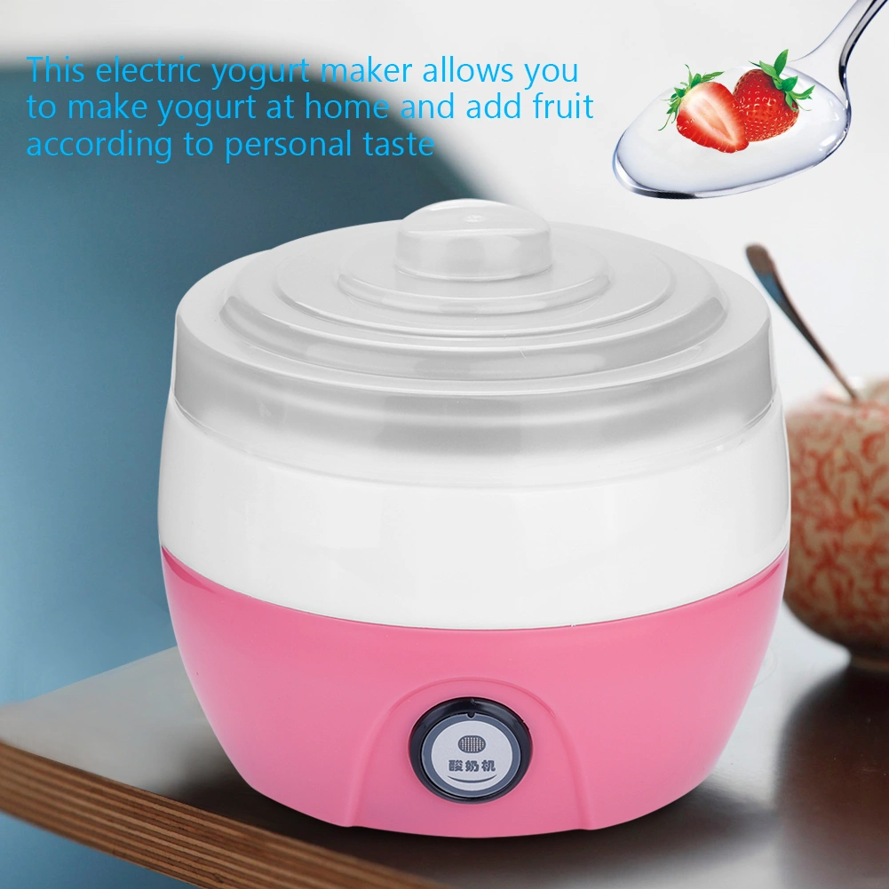 1L Household Electric Automatic Yogurt Yoghurt Maker Stainless Steel Inner Container (Pink)