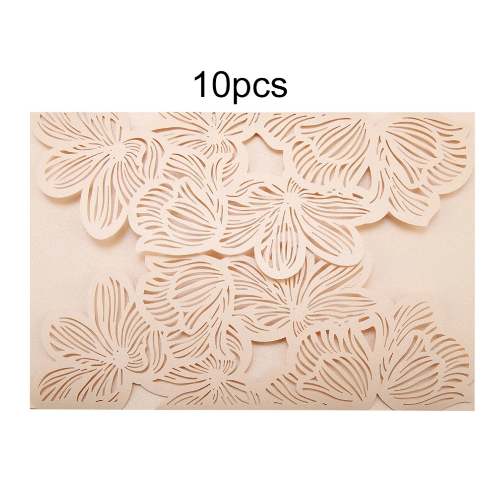 10Pcs European Style Wedding Invitations Cards Carving Birthday Party Invitations Envelopes #10