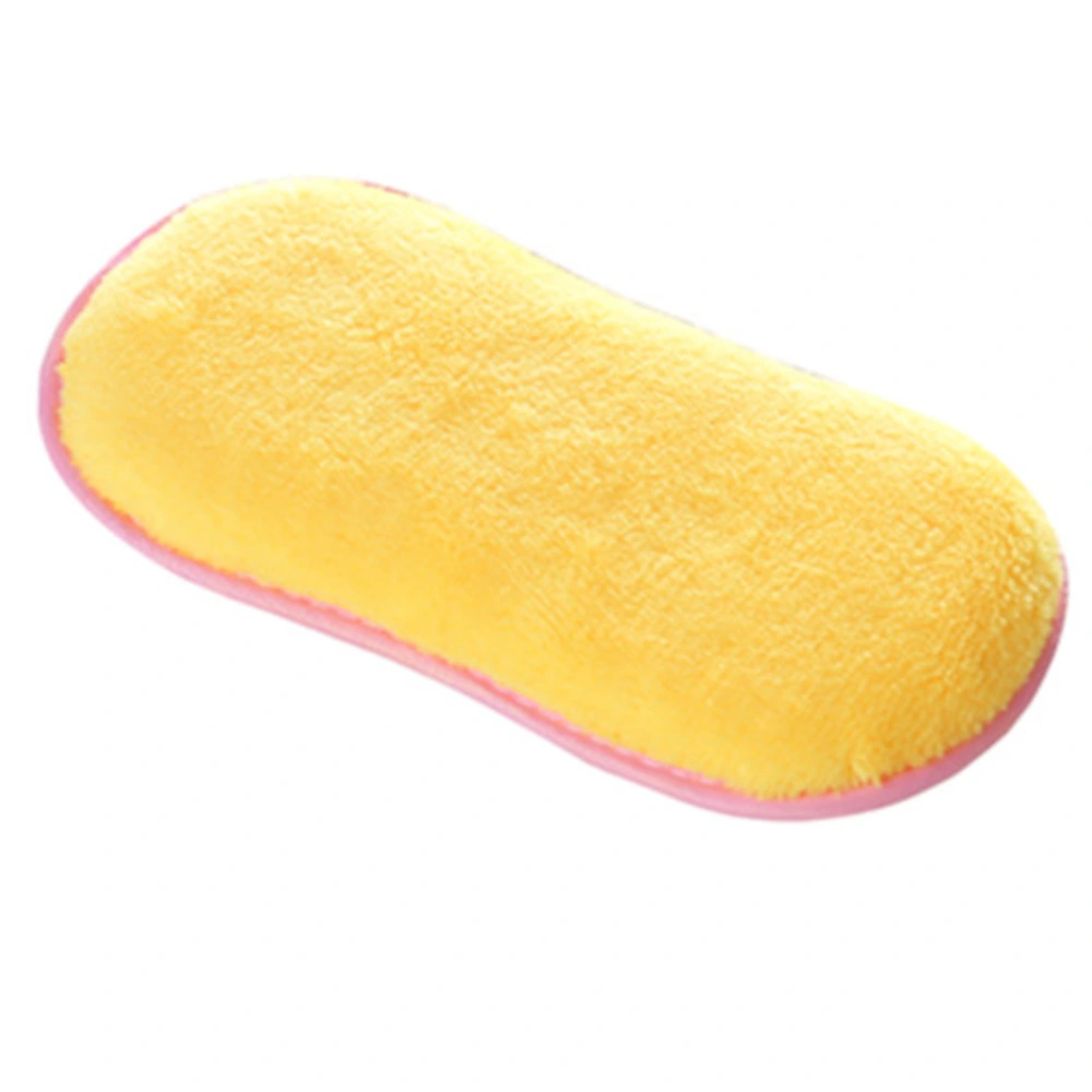 1Pc Double Side Dish Washing Sponge Scrubber Soft Brush for Kitchen Cooking Utensils(Yellow)