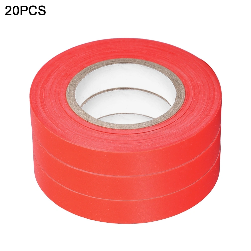 20pcs Set Elastic Anti aging Garden Tape for Grape Tree Tomato Cucumber Plant(Red)