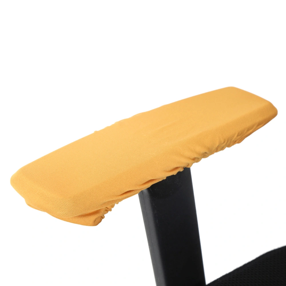 1 Pair Removable Chair Armrest Covers Elastic Protector Office Armchair Cover Gold