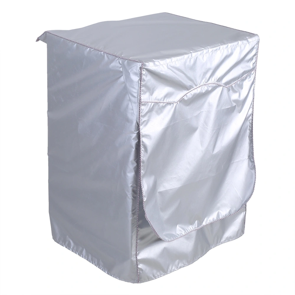 Silver Washing Machine Cover Waterproof Sunscreen Cover Front Load Washer Dryer Coat Protection