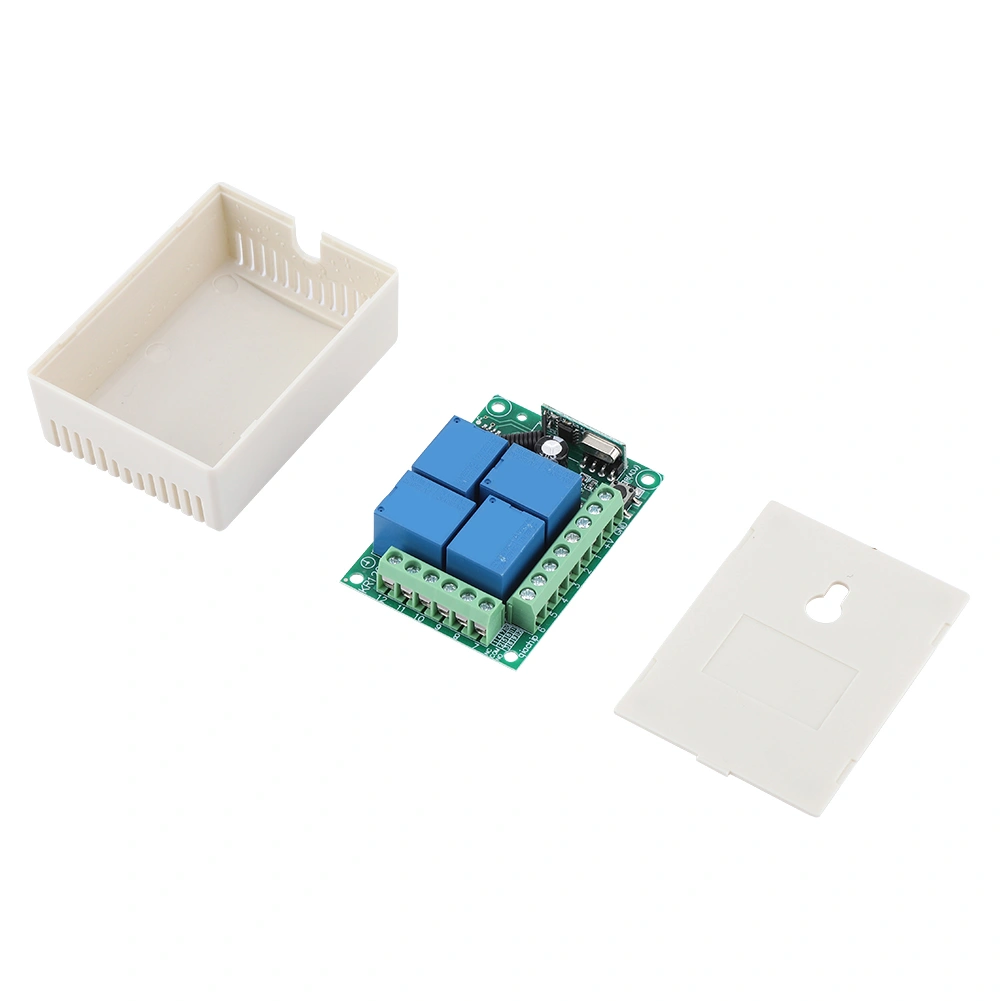 12V 433Mhz 4CH Channel Relay RF Wireless Garage Doors Remote Control Switch Receiver Module
