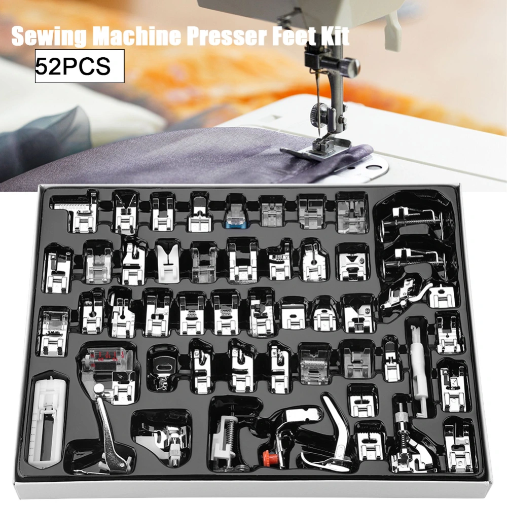 52pcs set Stitch Walking Foot Presser Feet Kit Household Multi functional Sewing Machine Part