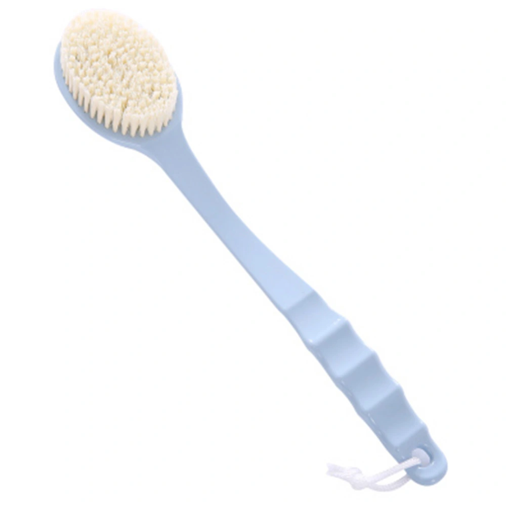 1Pc Long Handle Plastic Body Shower Brush Bath Back Cleaning Scrubber Blue