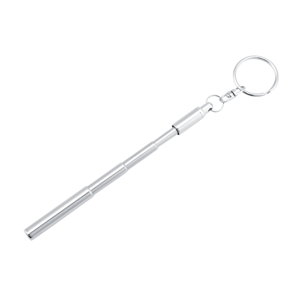 2 in 1 Multifunctional Portable Stainless Steel Telescoping Extendable Key Ring Pen