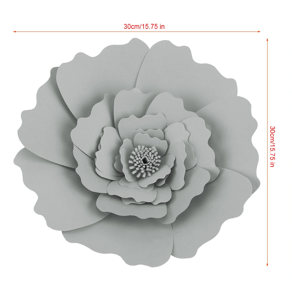 DIY Beautiful Tissue Paper Flower Decoration for Birthday Wedding Party Grey