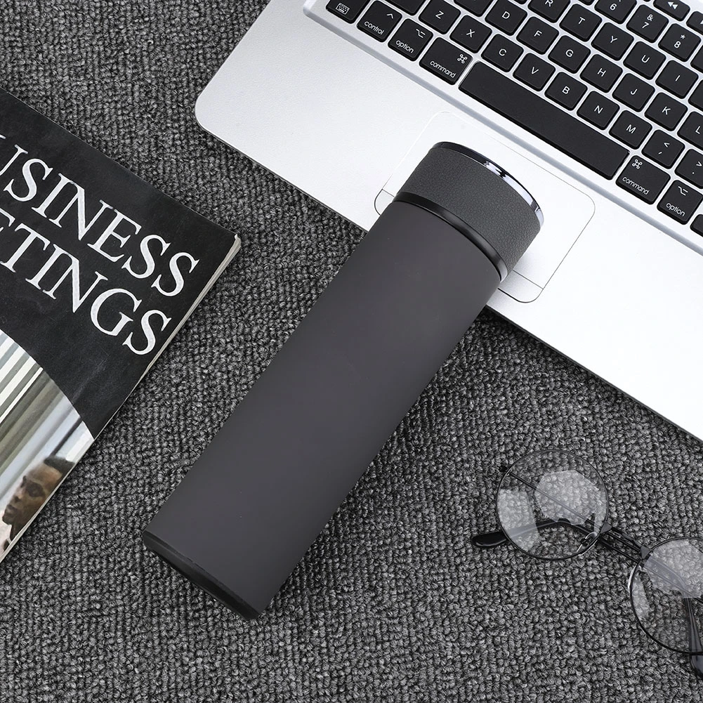 Stainless Steel Vacuum Water Bottle Tea Coffee Leakpoof Thermos Car Office Cups (Grey)