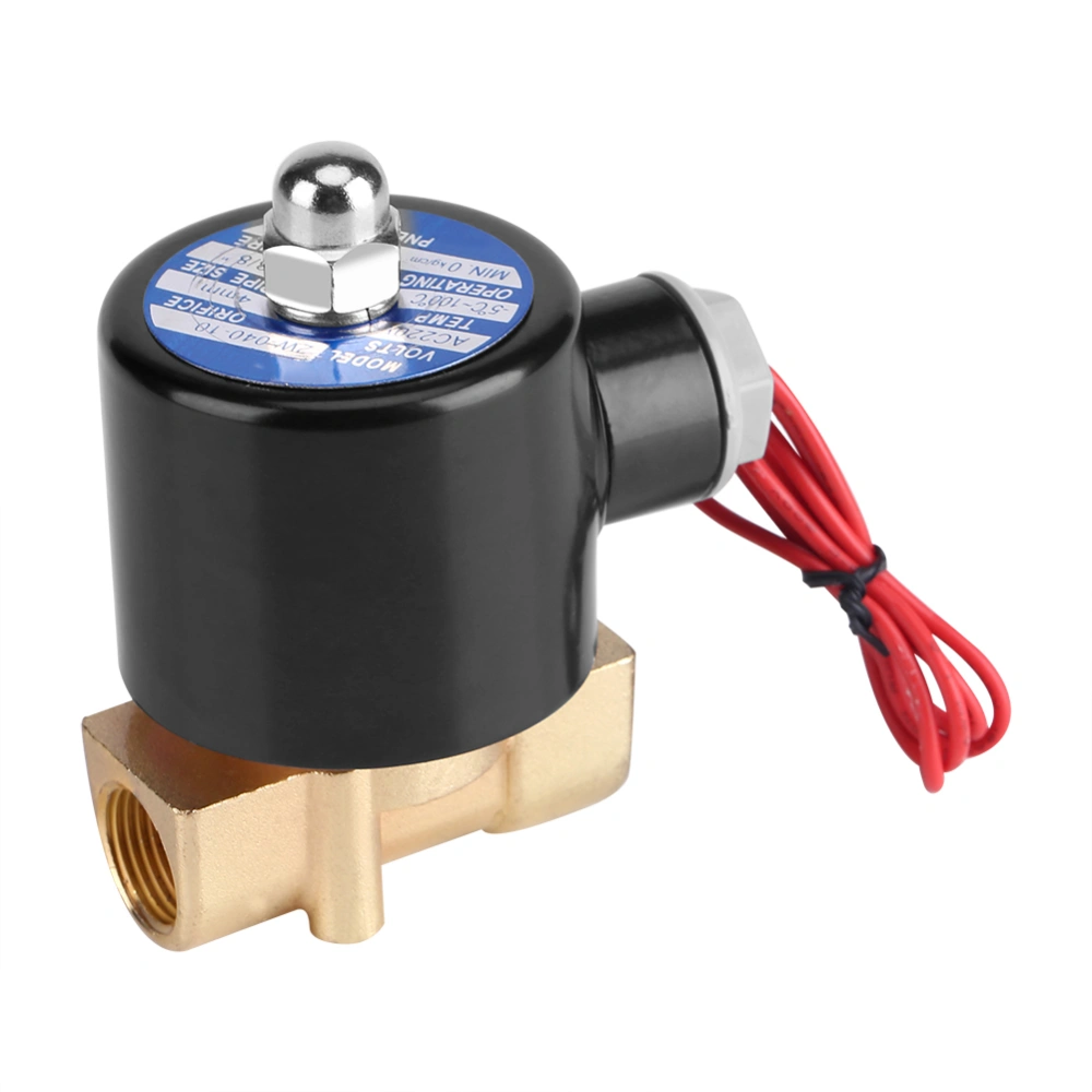 220V DN10 3/8" Electric Normal Closed Valve Electromagnetic Valve for Water Oil Air Gas