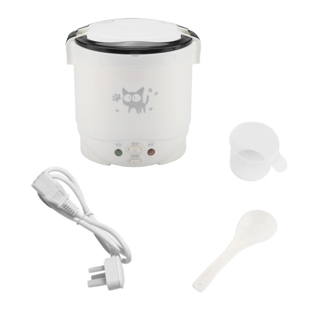 170W 1L Electric Portable Multifunctional Rice Cooker Food Steamer for Home AU Plug 220V (White)