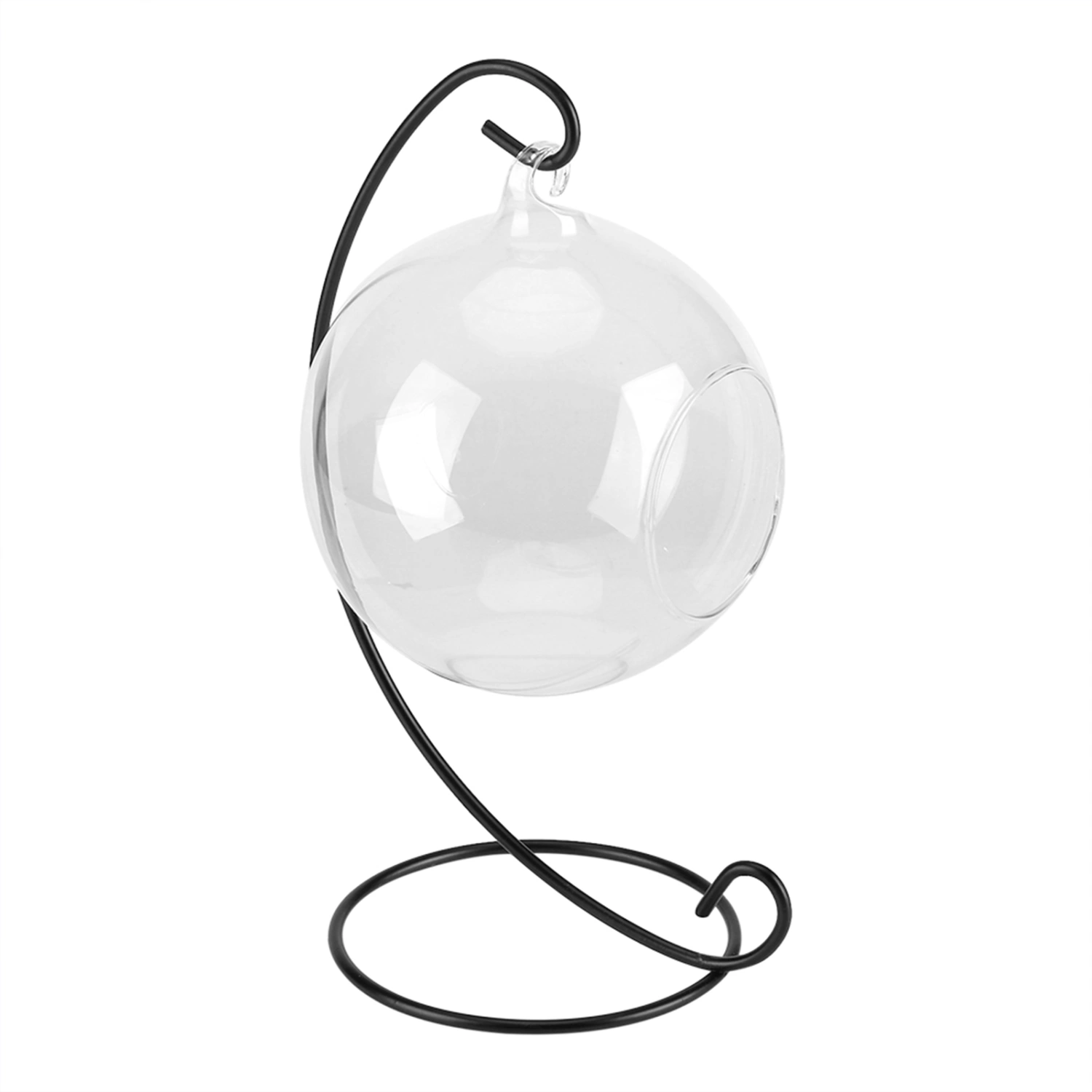 Hanging Glass Vase Large Terrarium with Frame for Air Plants Succulent Planters