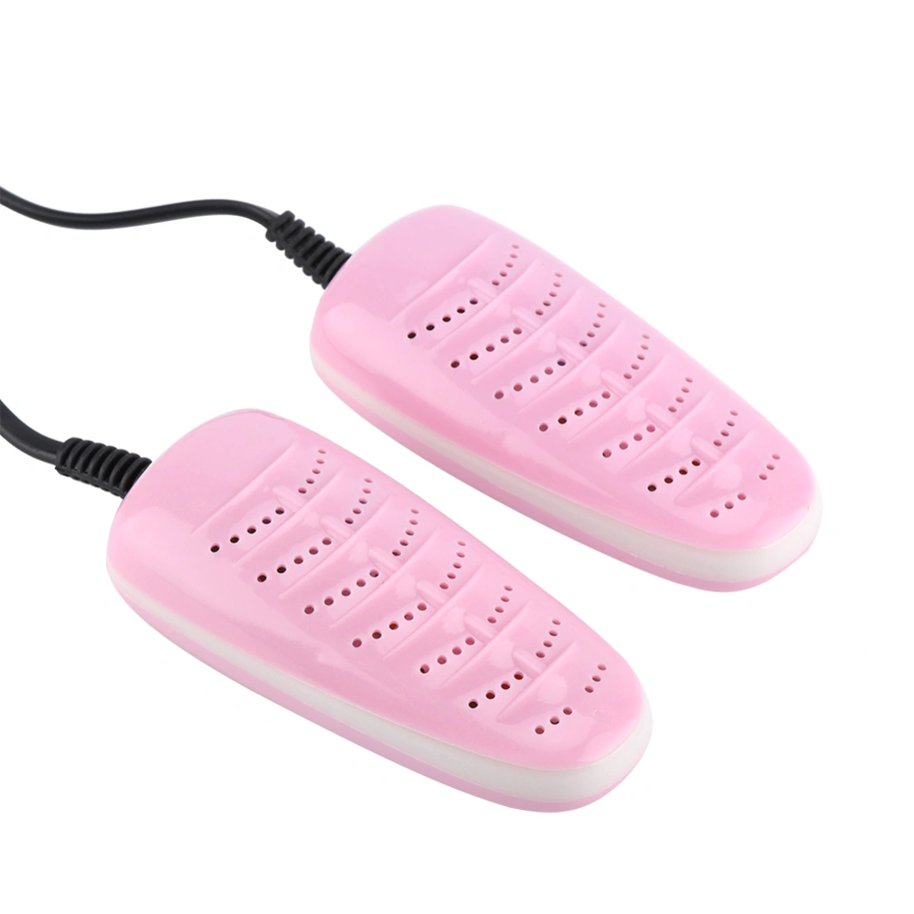 Portable Electric Children Shoe Dryer Warmer Ultraviolet Sterilization Deodorant Device (Pink)