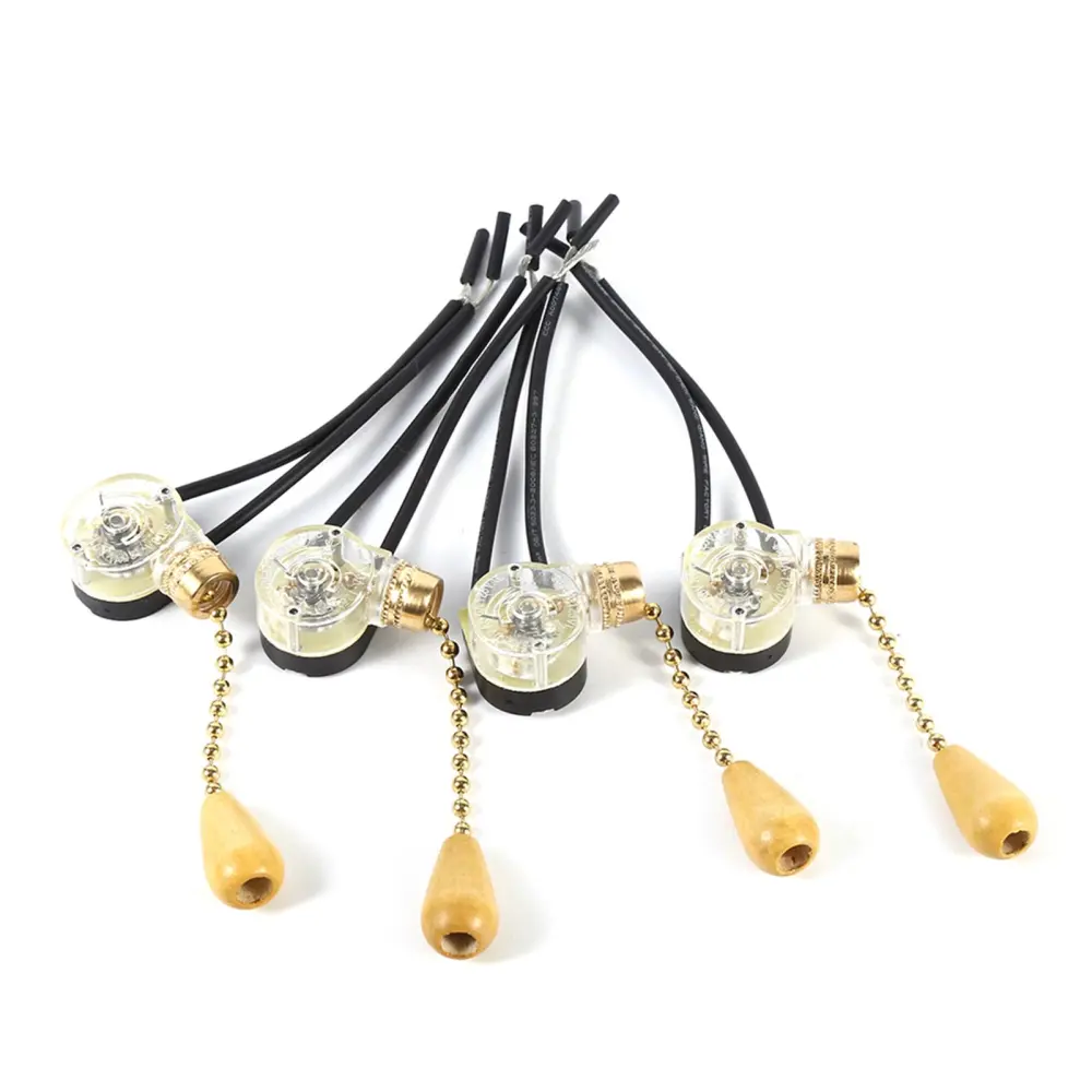 4Pcs Universal Home Ceiling Fan Lamp Wall Light Replacement Pull Chain Cord Switch 250V 125V