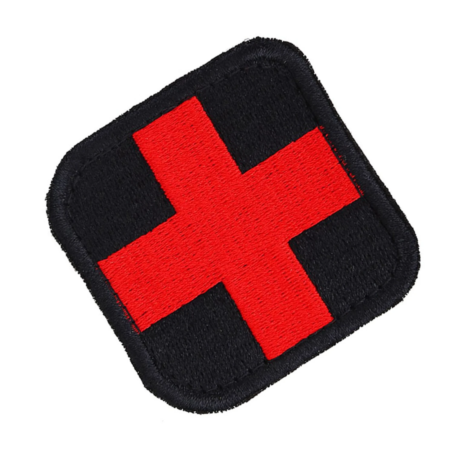 Medical Cross Embroidered Patch Hook&Loop Embroidery Applique Badge on Clothing Bag Hat(#1)