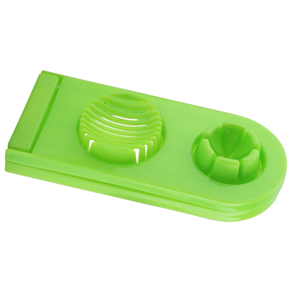 Egg Slicer Dual Function Vegetables Cutter Kitchen Gadgets for Home Cooking Tools(Green)