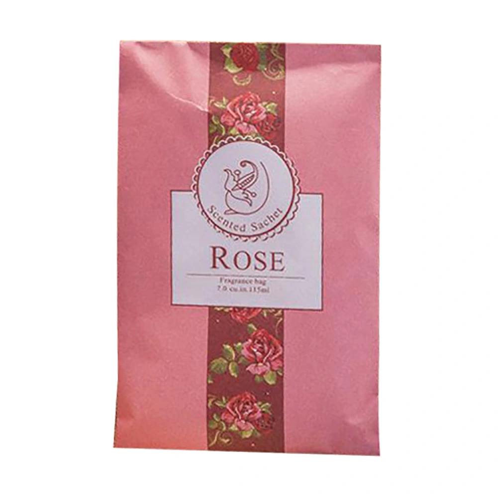 Home Room Wardrobe Hanging Fragrance Aroma Bag Drawer Sachet Air Fresh Mildew Deodorant (Rose)