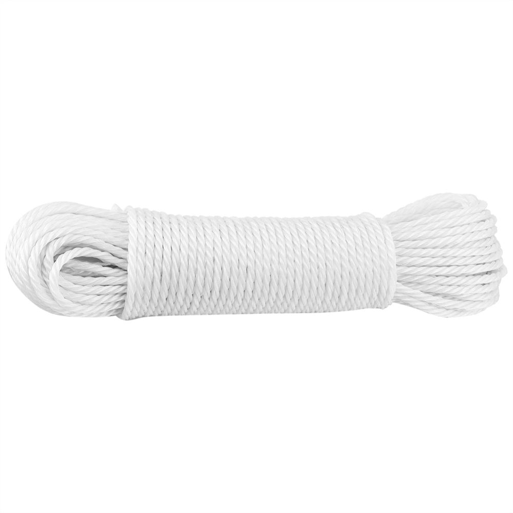 20m Nylon Rope Lines Cord Clothesline Garden Camping Outdoors (White)