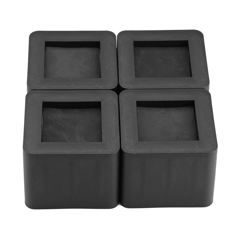 4pcs Set Furniture Leg Risers PP Plastic NOn Slip Riser for Table Desk Bed Sofa Black Color