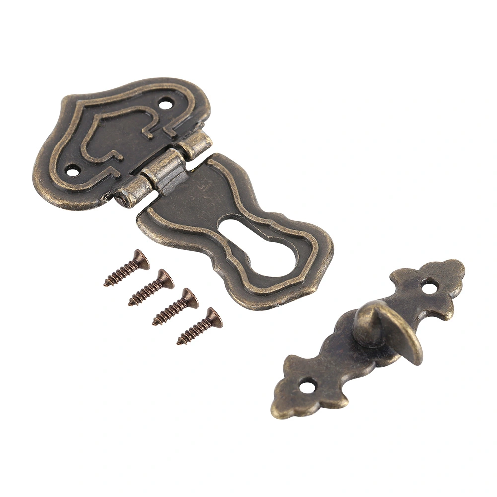 10 Packs Retro Style Bronze Tone Jewelry Case Box Lock Latch Hasp Wooden Box