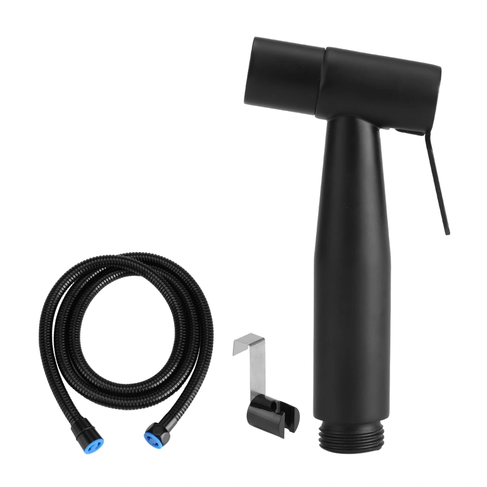 Stainless Steel Black Bathroom Toilet Handheld Bidet Cloth Diaper Cleaning Sprayer Shattaf Kit