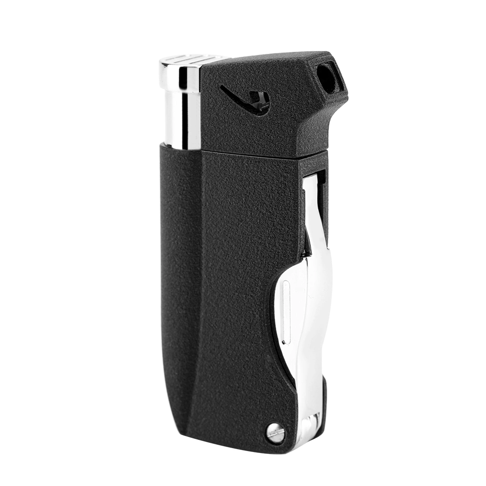 Multifunctional Plastic Tobacco Pipe Lighter Cigarette Lighter With 3 Pipe Cleaner Matte Black