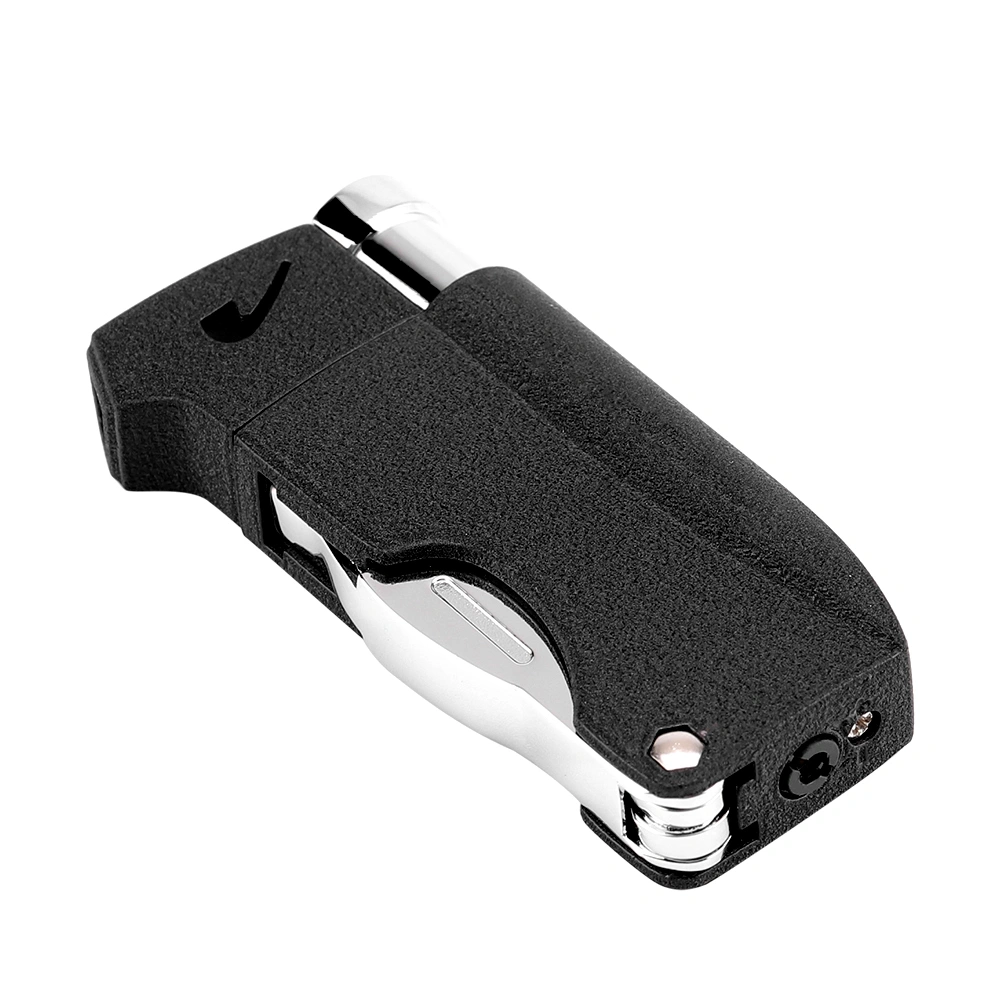 Multifunctional Plastic Tobacco Pipe Lighter Cigarette Lighter With 3 Pipe Cleaner Matte Black