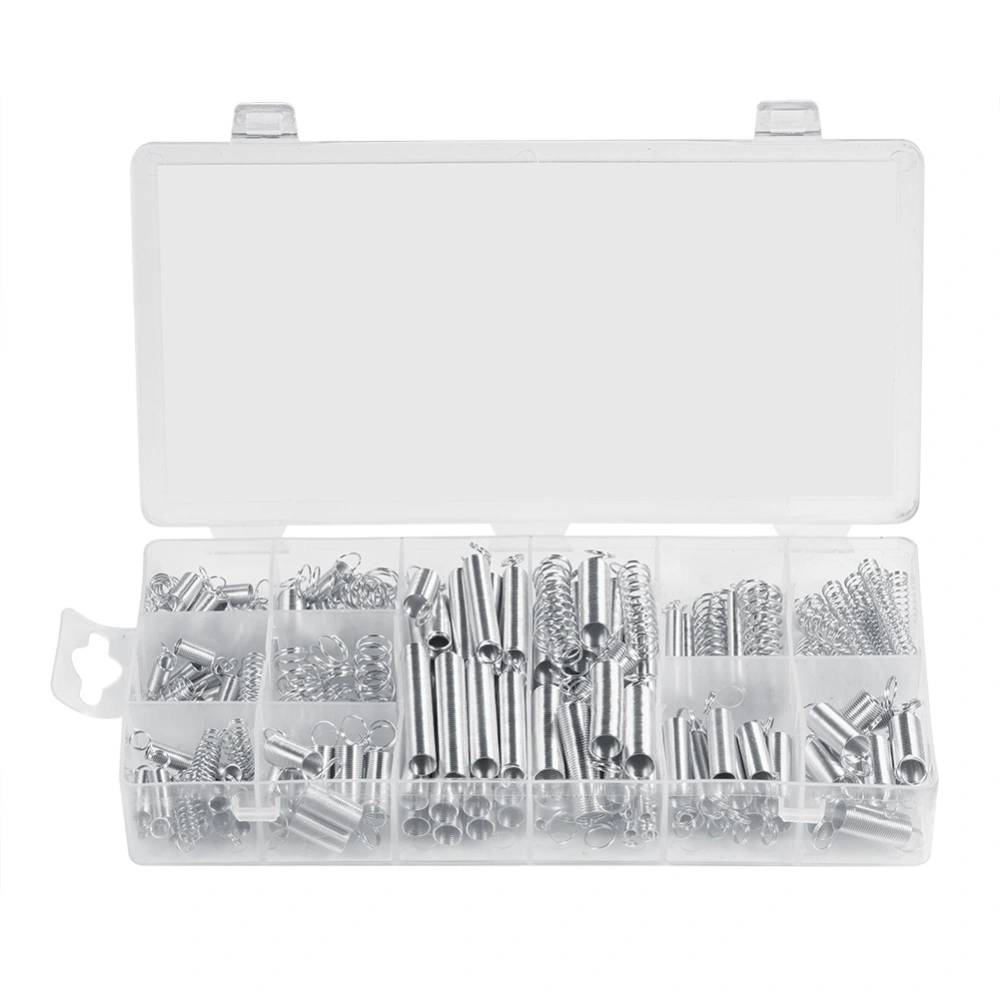 200pcs/Set 20 Sizes Extension Compression Spring Assortment Metal Springs Kit with Box