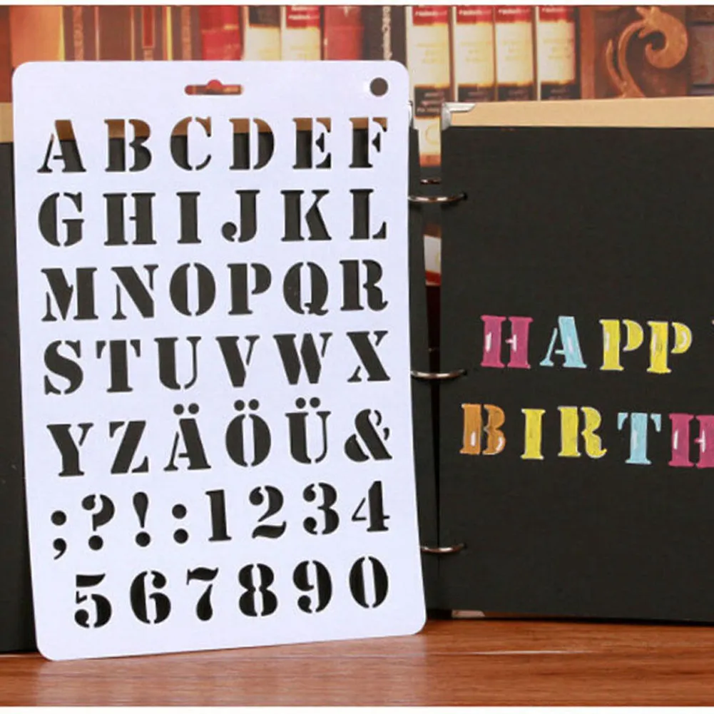 Alphabet and Number Stencils, Drawing Templates Mold, Art Craft Stencils