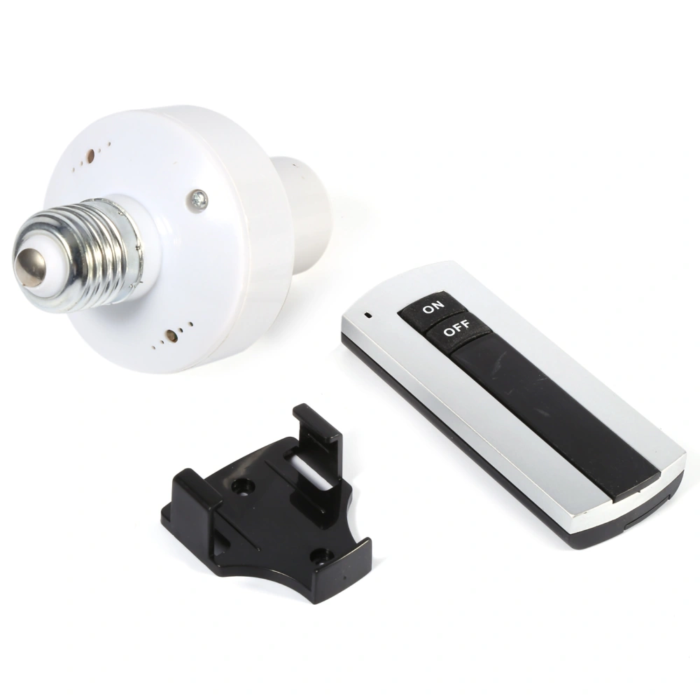 E27 Screw Wireless Remote Control Light Lamp Bulb Holder Cap Socket Switch 220V