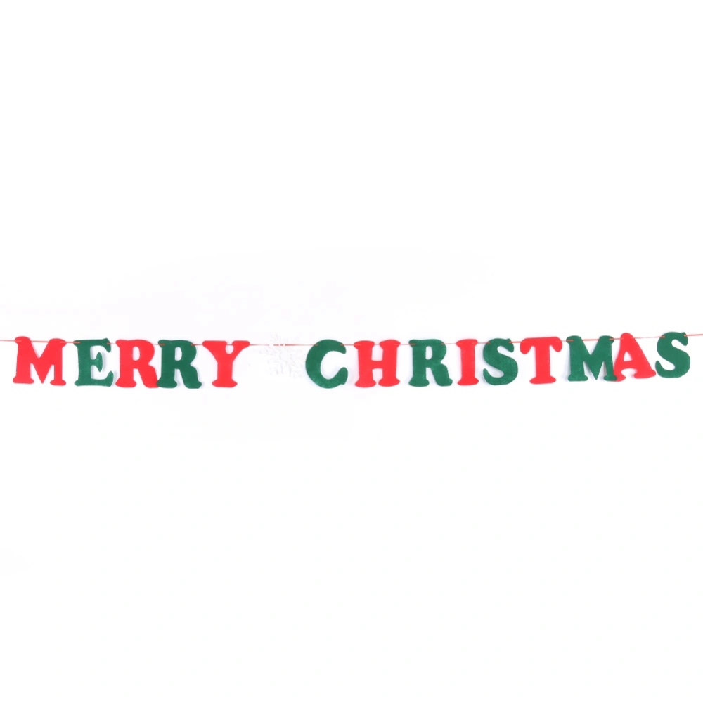 NOn woven Fabric Christmas Hanging Flags Banner Bunting DIY Home Wall Party Decor #Letter