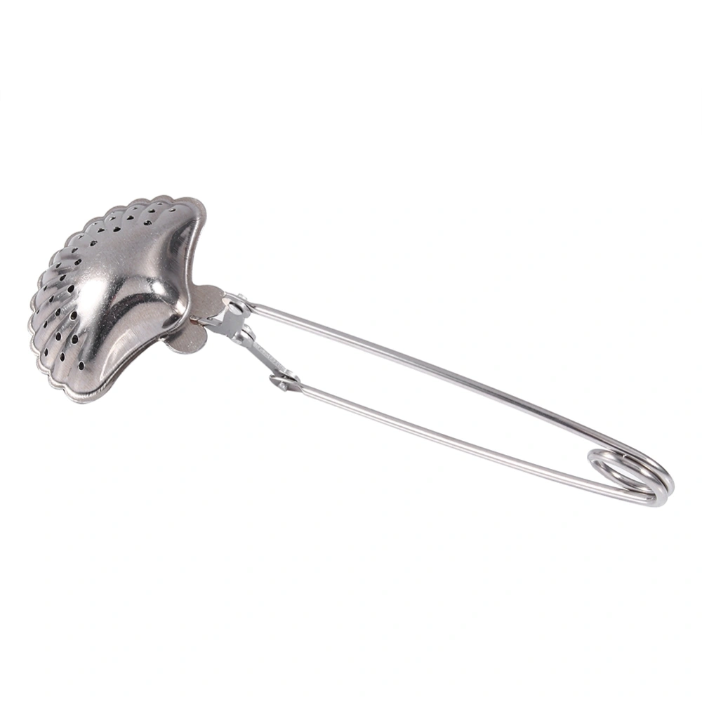 Cute Stainless Steel Loose Tea Infuser Leaf Strainer Filter Diffuser Herbal Spice Shell Pincher