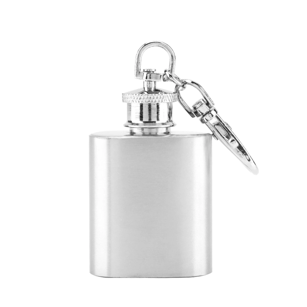 Portable Stainless Steel 1oz Whiskey Liquor Alcohol Bottle Pocket Wine Bottle Key Chain