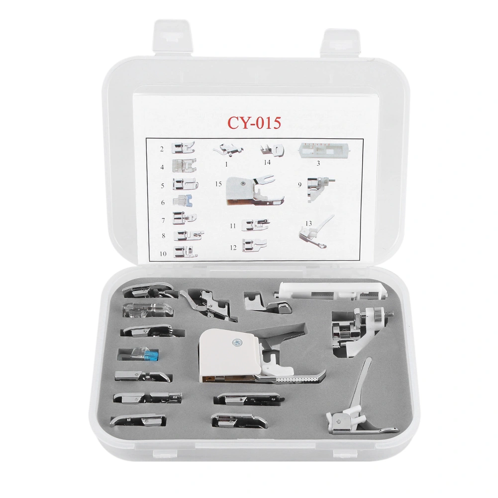 15PCS Sewing Machines Presser Foot Feet Kit Set