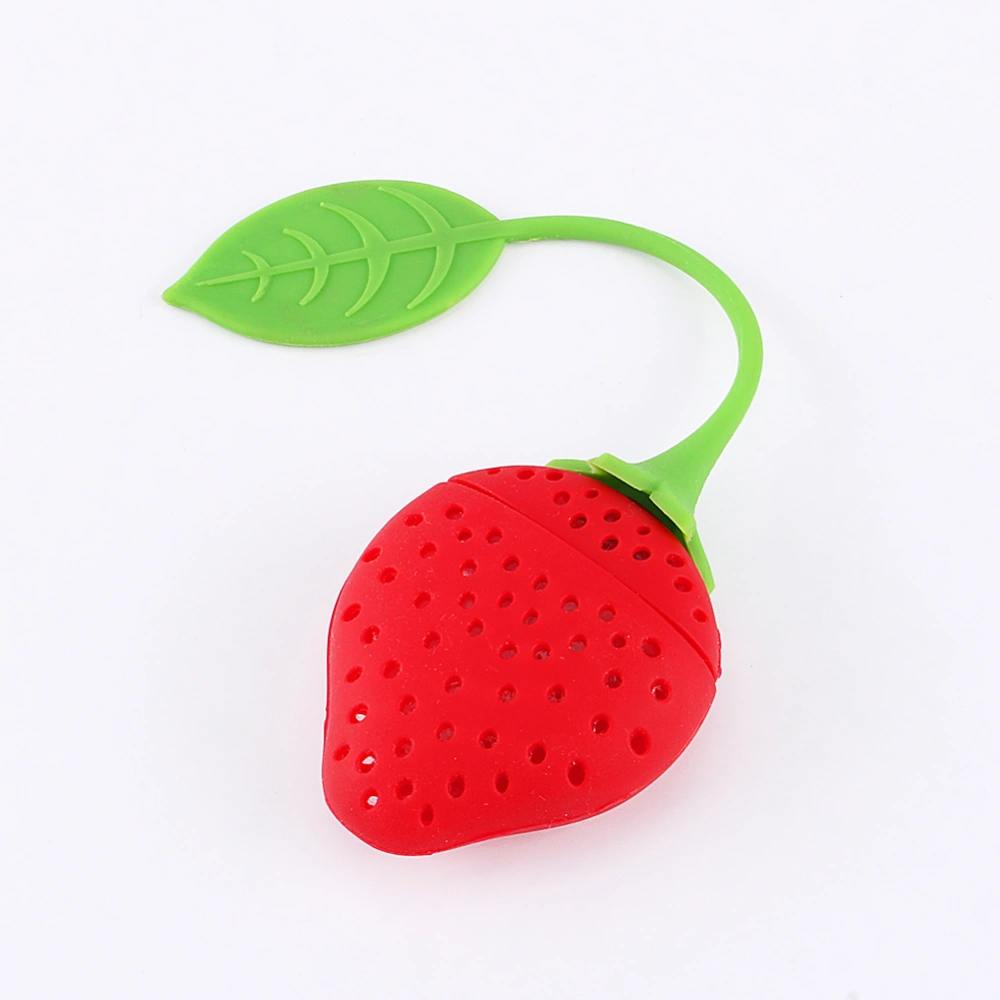 Silicone Creative Strawberry Shape Tea Leaf Strainer Herbal Spice Infuser Filter