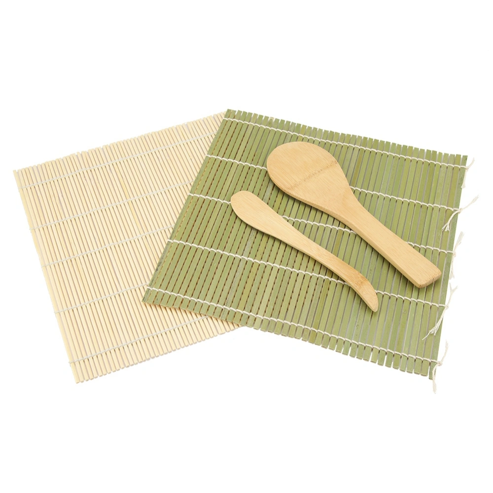 4Pcs Set Bamboo Sushi Rolling Mat Roller Rice Spreader Rice Paddle Sushi Making Kit