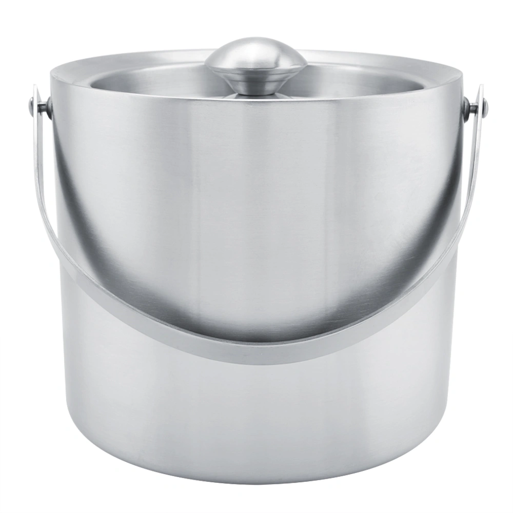 Stainless Steel Double Walled Ice Bucket with Cover for Wedding Parties (3L)