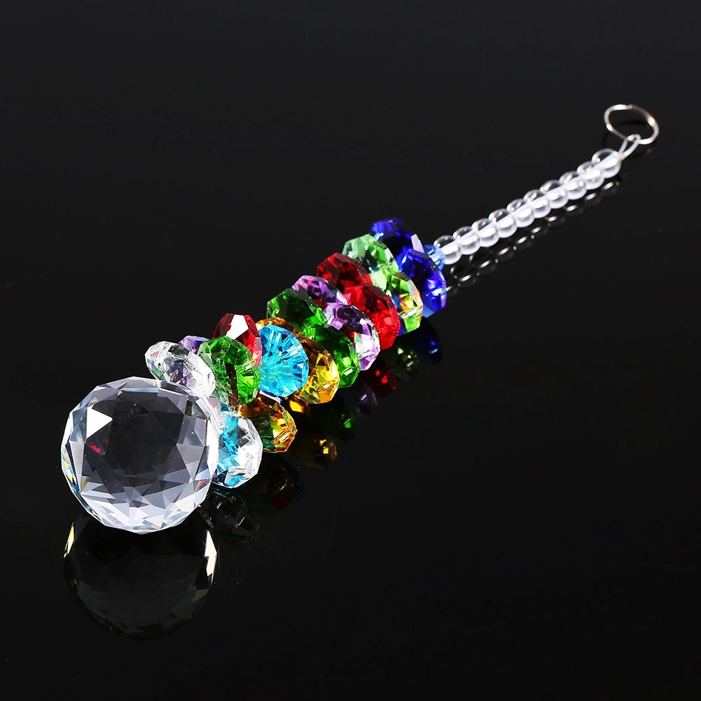 Rainbow Maker Crystal Suncatcher Hanging Chandelier Ball Prism Pendulum Pendant Decor