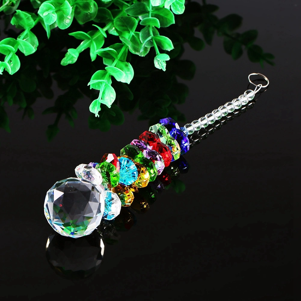 Rainbow Maker Crystal Suncatcher Hanging Chandelier Ball Prism Pendulum Pendant Decor