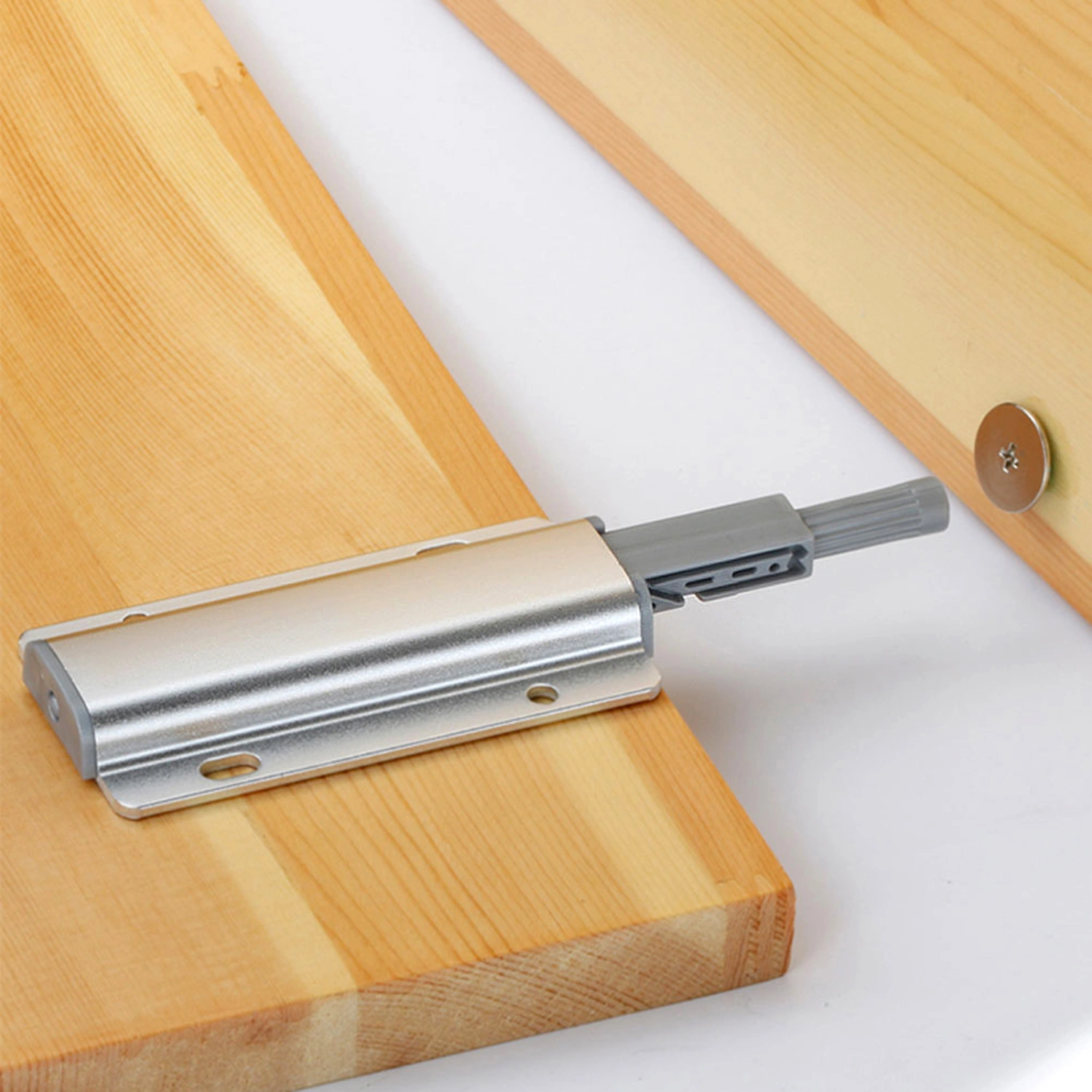 Cupboard Drawer Cabinet Door Latch Push to Open System Damper Buffer Catch No Handle Silver