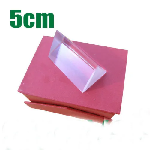 Optical Triple Triangular Prism, Transparent Physics Teaching  Tool