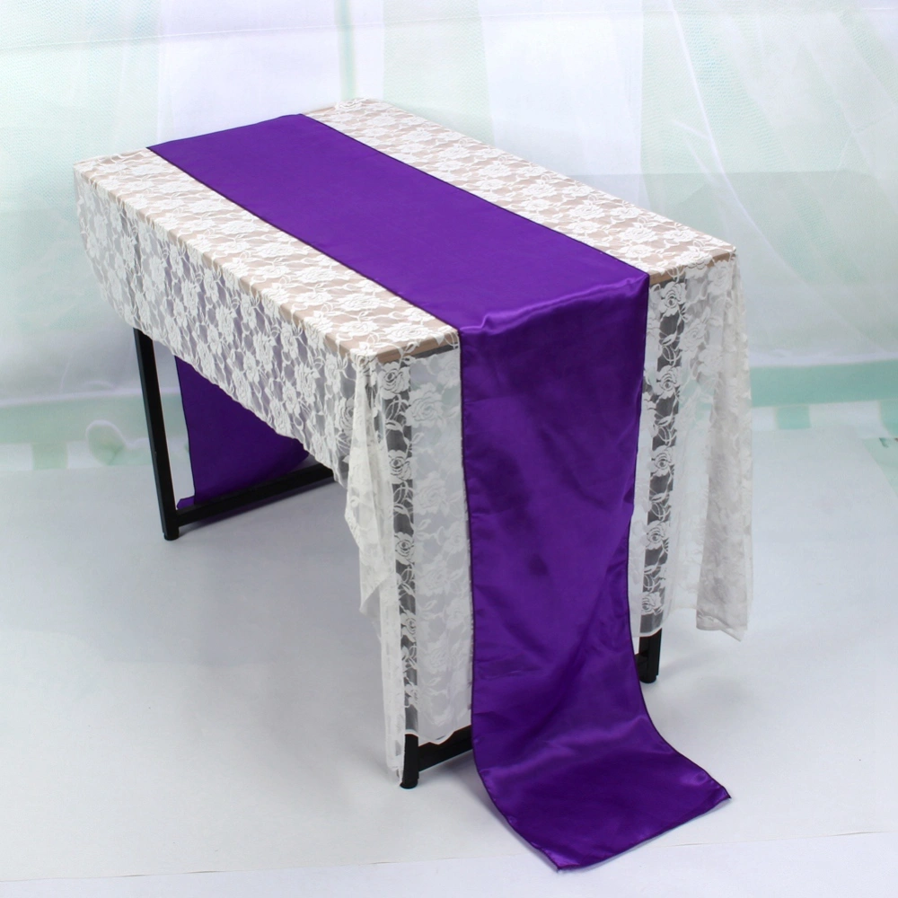 30*275cm Table Runner Wedding Party Banquet Table Decoration Runner ( Purple)