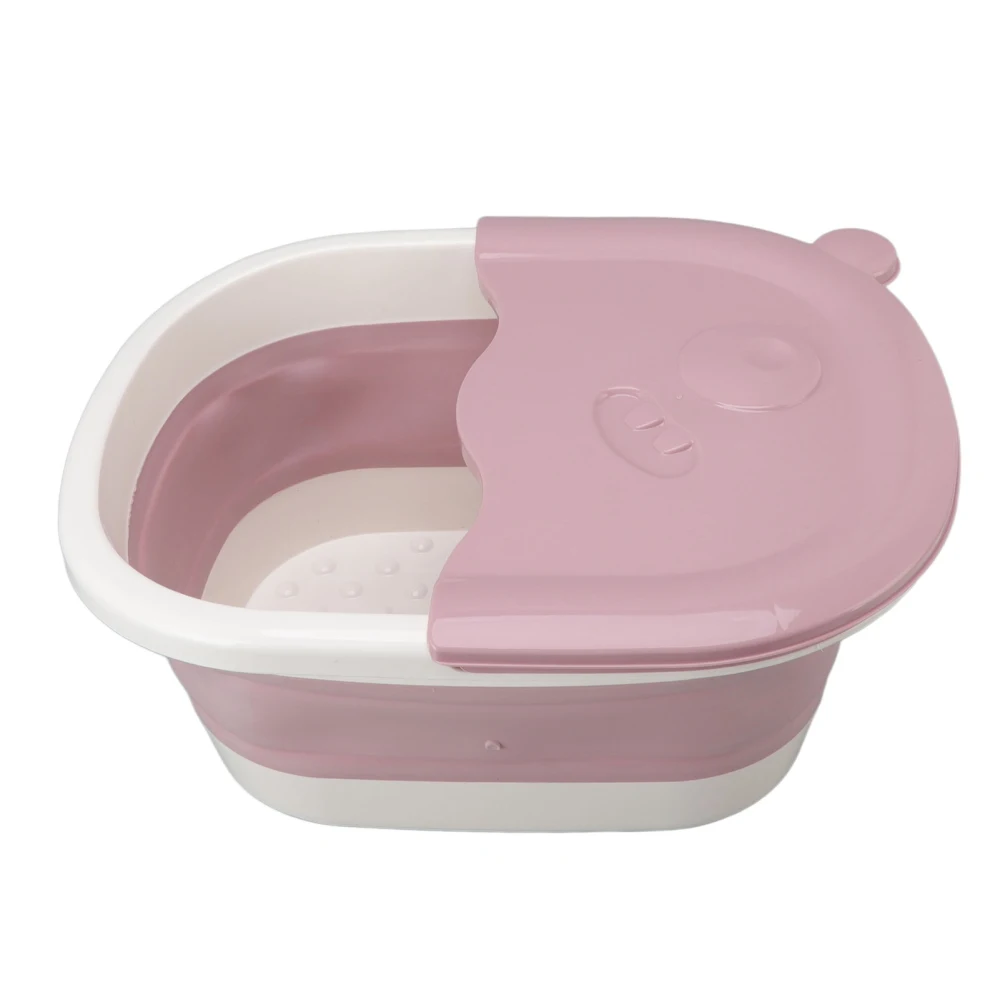 Foot Soaking Tub Foldable Foot Bath Foot Tub Bucket for Children Foot Bath Plastic Wash Bathtub Pink