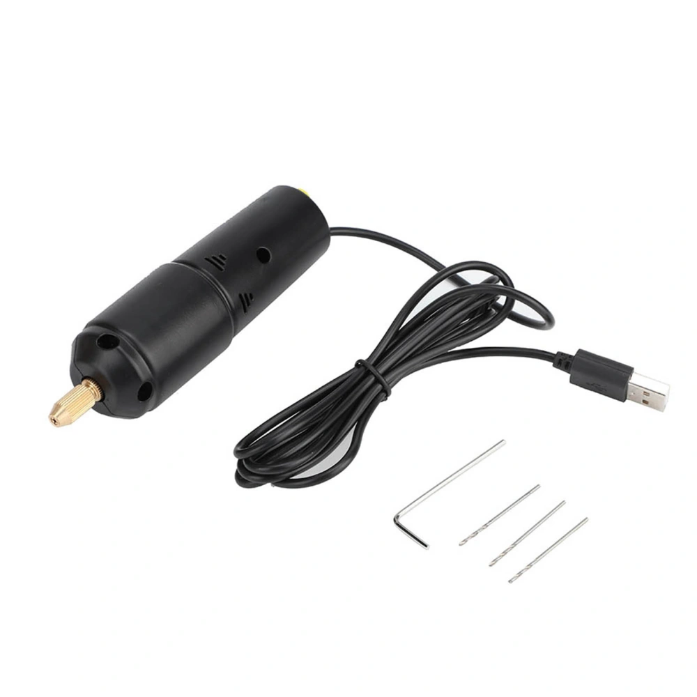 Portable Mini Small Electric Drills Handheld Micro USB Drill with 3pc Bits DC 5V