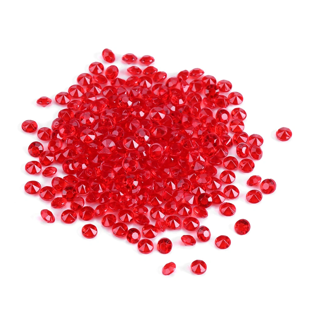 1000Pcs/Bag 4mm Clear Acrylic Beads Vase Filler Wedding Party Decor DIY Accessories Red