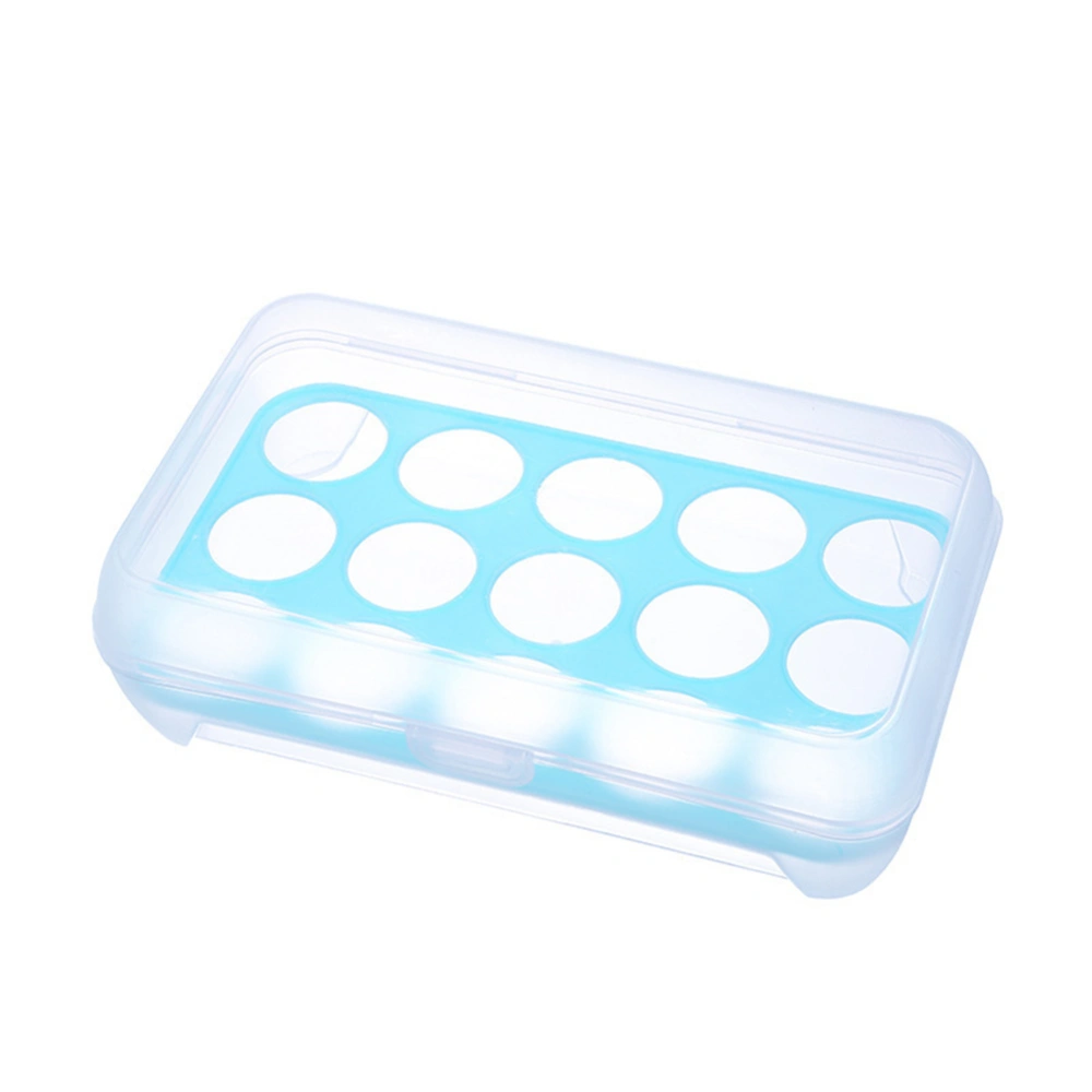 15 Grids Egg Storage Holder Box Plastic Case Food Container Kitchen Tool(Blue)