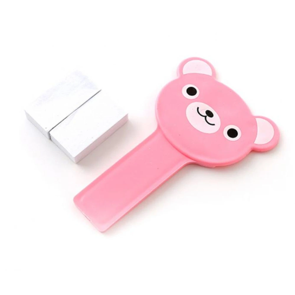 Toilet Cover Lifter Avoid Direct Contact Cartoon Toilet Seat Lifting Sticker Bathroom Accessories for Home Pink Bear