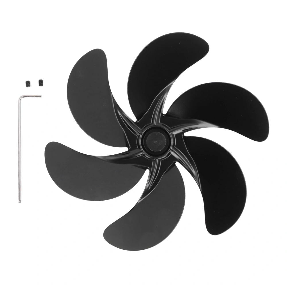 6 Blades Fireplace Fan Blade Replacement Universal Aluminum Alloy Fan Blade Stove Fan Accessories